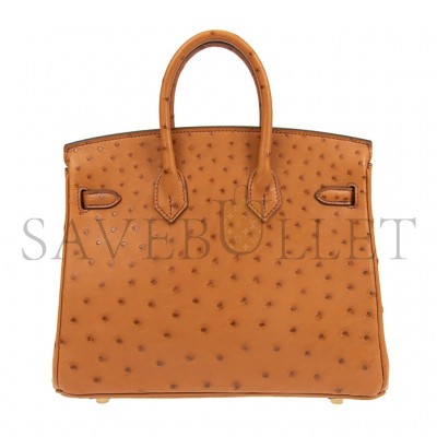 HERMÈS MASTER BIRKIN 30 OSTRICH LEATHER EARTHY YELLOW GOLD BUCKLE H041933CK69 (30*22*16cm)